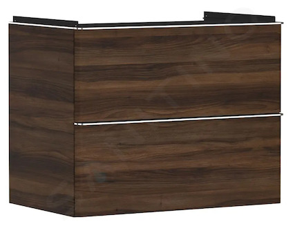 Hansgrohe Xelu Q - Umyvadlová skříňka, 63x78x50 cm, 2 zásuvky, tmavý ořech/chrom 54030000