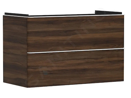 Hansgrohe Xelu Q - Umyvadlová skříňka, 63x98x50 cm, 2 zásuvky, tmavý ořech/matná bílá 54034700