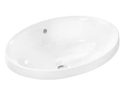 Hansgrohe Xuniva D - Umyvadlo, 55x40 cm, s přepadem, bez otvoru pro baterii, bílá 60156450