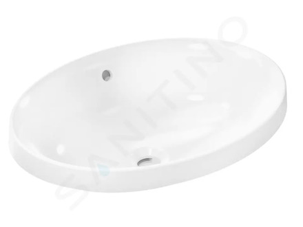Hansgrohe Xuniva D - Umyvadlo, 55x40 cm, s přepadem, bez otvoru pro baterii, SmartClean, bílá 61058450