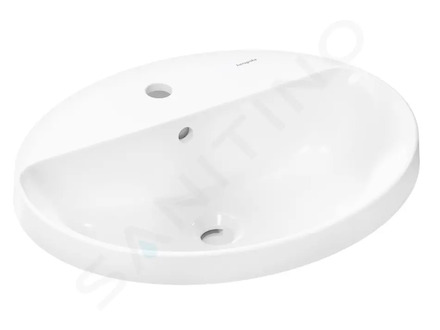 Hansgrohe Xuniva D - Umyvadlo, 55x45 cm, s přepadem, otvor pro baterii, SmartClean, bílá 61060450