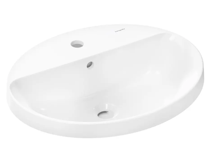 Hansgrohe Xuniva D - Umyvadlo, 55x45 cm, s přepadem, otvor pro baterii, SmartClean, bílá 61060450