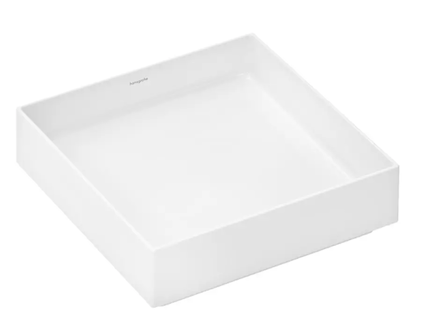 Hansgrohe Xuniva Evo E - Umyvadlo na desku, 40x40 cm, bez přepadu, bez otvoru pro baterii, bílá 60324450