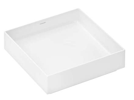 Hansgrohe Xuniva Evo E - Umyvadlo na desku, 40x40 cm, bez přepadu, bez otvoru pro baterii, HygieneEffect, SmartClean, bílá 63007
