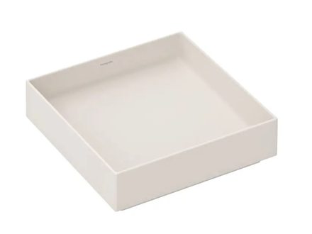 Hansgrohe Xuniva Evo E - Umyvadlo na desku, 40x40 cm, bez přepadu, bez otvoru pro baterii, matná béžová 60324780