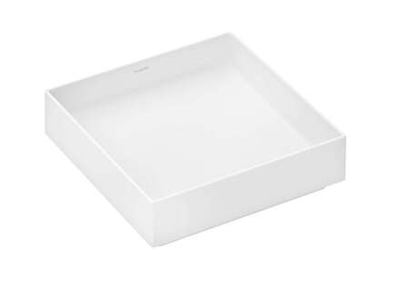 Hansgrohe Xuniva Evo E - Umyvadlo na desku, 40x40 cm, bez přepadu, bez otvoru pro baterii, matná bílá 60324700