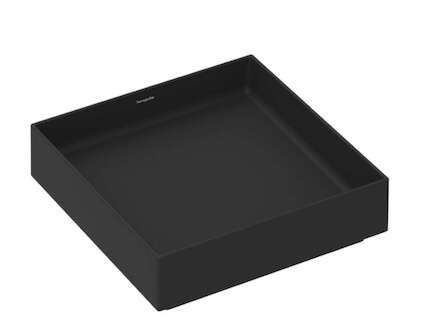 Hansgrohe Xuniva Evo E - Umyvadlo na desku, 40x40 cm, bez přepadu, bez otvoru pro baterii, matná černá 60324670