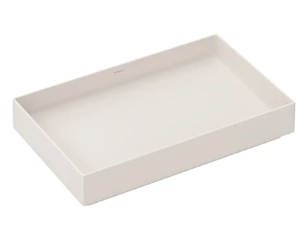 Hansgrohe Xuniva Evo E - Umyvadlo na desku, 65x40 cm, bez přepadu, bez otvoru pro baterii, matná béžová 60326780