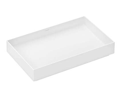 Hansgrohe Xuniva Evo E - Umyvadlo na desku, 65x40 cm, bez přepadu, bez otvoru pro baterii, matná bílá 60326700