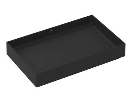 Hansgrohe Xuniva Evo E - Umyvadlo na desku, 65x40 cm, bez přepadu, bez otvoru pro baterii, matná černá 60326670