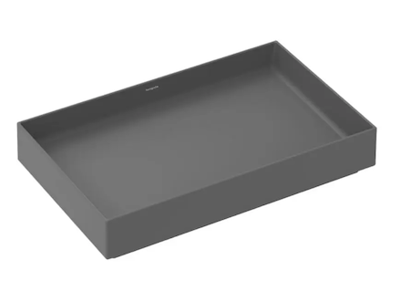 Hansgrohe Xuniva Evo E - Umyvadlo na desku, 65x40 cm, bez přepadu, bez otvoru pro baterii, matná šedá 60326760