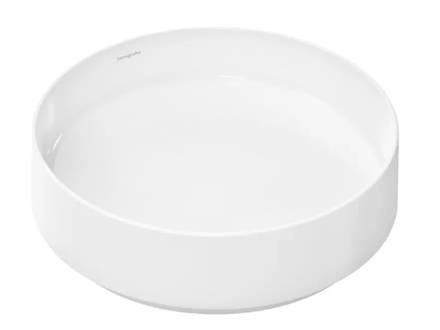 Hansgrohe Xuniva Evo S - Umyvadlo na desku, průměr 40 cm, bez přepadu, bez otvoru pro baterii, bílá 60323450