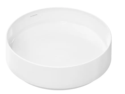 Hansgrohe Xuniva Evo S - Umyvadlo na desku, průměr 40 cm, bez přepadu, bez otvoru pro baterii, HygieneEffect, SmartClean, bílá 6