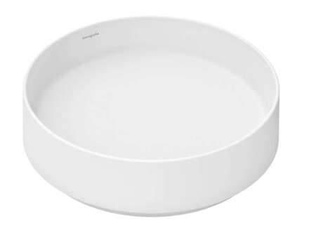 Hansgrohe Xuniva Evo S - Umyvadlo na desku, průměr 40 cm, bez přepadu, bez otvoru pro baterii, matná bílá 60323700