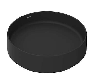 Hansgrohe Xuniva Evo S - Umyvadlo na desku, průměr 40 cm, bez přepadu, bez otvoru pro baterii, matná černá 60323670