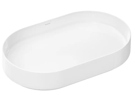 Hansgrohe Xuniva Evo U - Umyvadlo na desku, 65x40 cm, bez přepadu, bez otvoru pro baterii, HygieneEffect, SmartClean, bílá 63009