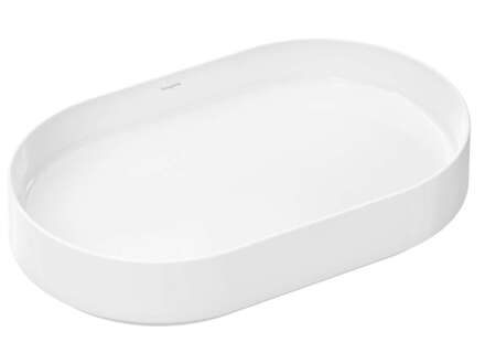 Hansgrohe Xuniva Evo U - Umyvadlo na desku, 65x40 cm, bez přepadu, bez otvoru pro baterii, HygieneEffect, SmartClean, bílá 63009