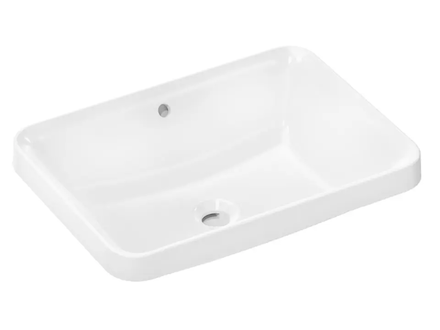 Hansgrohe Xuniva Q - Umyvadlo, 55x40 cm, s přepadem, bez otvoru pro baterii, bílá 60158450