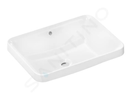Hansgrohe Xuniva Q - Umyvadlo, 55x40 cm, s přepadem, bez otvoru pro baterii, SmartClean, bílá 61066450