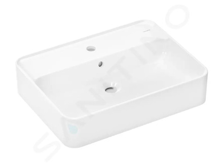 Hansgrohe Xuniva Q - Umyvadlo na desku, 60x45 cm, s přepadem, otvor pro baterii, SmartClean, bílá 61082450