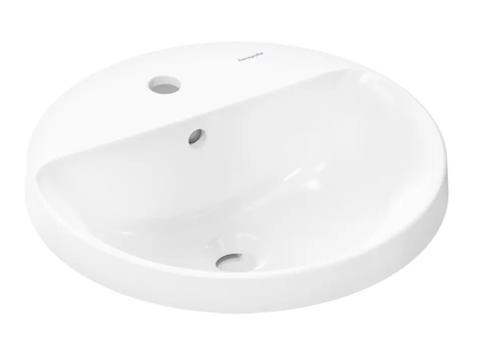 Hansgrohe Xuniva S - Umývátko, průměr 45 cm, s přepadem, otvor pro baterii, SmartClean, bílá 61056450