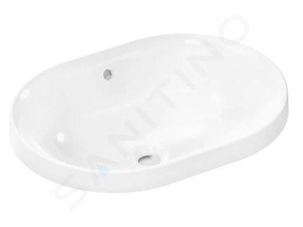 Hansgrohe Xuniva U - Umyvadlo, 55x40 cm, s přepadem, bez otvoru pro baterii, bílá 60157450