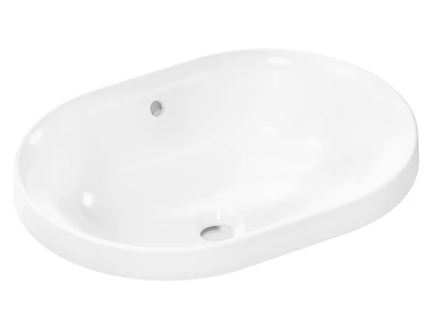 Hansgrohe Xuniva U - Umyvadlo, 55x40 cm, s přepadem, bez otvoru pro baterii, bílá 60157450