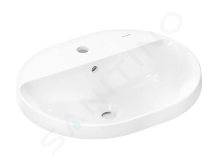 Hansgrohe Xuniva U - Umyvadlo, 55x45 cm, s přepadem, otvor pro baterii, bílá 60161450