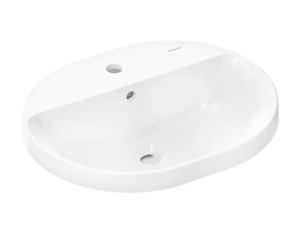 Hansgrohe Xuniva U - Umyvadlo, 55x45 cm, s přepadem, otvor pro baterii, bílá 60161450