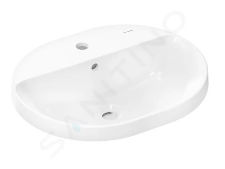 Hansgrohe Xuniva U - Umyvadlo, 55x45 cm, s přepadem, otvor pro baterii, SmartClean, bílá 61064450