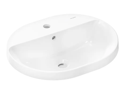 Hansgrohe Xuniva U - Umyvadlo, 55x45 cm, s přepadem, otvor pro baterii, SmartClean, bílá 61064450