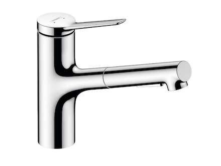 Hansgrohe Zesis M33 - Dřezová baterie 150, s výsuvnou sprškou, EcoSmart, chrom 74810000