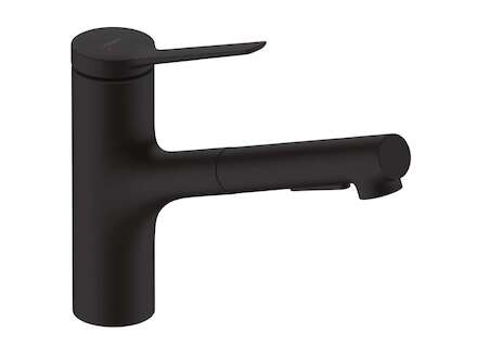 Hansgrohe Zesis M33 - Dřezová baterie 150, s výsuvnou sprškou, matná černá 74800670