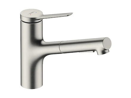 Hansgrohe Zesis M33 - Dřezová baterie 150, s výsuvnou sprškou, vzhled nerezu 74800800
