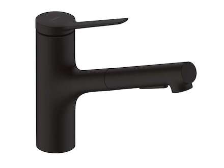 Hansgrohe Zesis M33 - Dřezová baterie s výsuvnou sprškou, matná černá 74820670