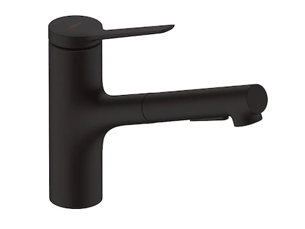 Hansgrohe Zesis M33 - Dřezová baterie s výsuvnou sprškou, matná černá 74820670