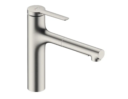 Hansgrohe Zesis M33 - Dřezová baterie s výsuvnou sprškou, sBox, vzhled nerezu 74823800