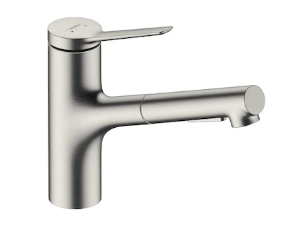 Hansgrohe Zesis M33 - Dřezová baterie s výsuvnou sprškou, vzhled nerezu 74820800