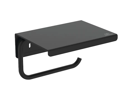 Ideal Standard ALU+ - Držák toaletního papíru s poličkou, hedvábná černá BD592XG