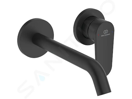 Ideal Standard Cerafine Nuovo - Umyvadlová baterie pod omítku, 2-otvorová instalace, hedvábná černá BD776XG