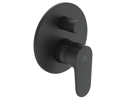 Ideal Standard Cerafine O - Baterie pod omítku, pro 2 spotřebiče, s tělesem, hedvábná černá A7193XG