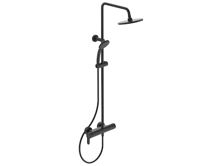 Ideal Standard Cerafine O - Sprchový set s baterií, průměr 20 cm, 1 proud, černá BC750XG