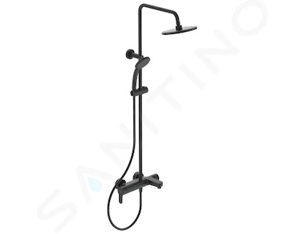 Ideal Standard Cerafine O - Sprchový set s vanovou baterií, průměr 20 cm, 1 proud, černá BC525XG