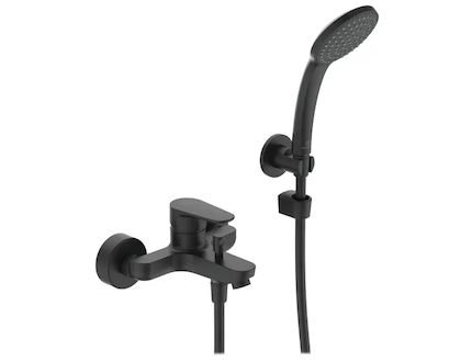 Ideal Standard Cerafine O - Vanová nástěnná baterie s příslušenstvím, černá BC706XG