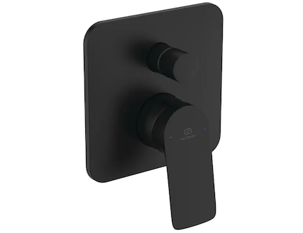 Ideal Standard Ceralife C - Baterie pod omítku, pro 2 spotřebiče, s tělesem, hedvábná černá BE061XG