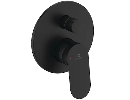 Ideal Standard Ceralife O - Baterie pod omítku, pro 2 spotřebiče, s tělesem, hedvábná černá BE023XG