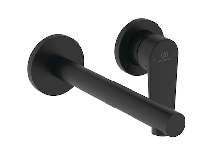 Ideal Standard Ceralife O - Umyvadlová baterie pod omítku, 2-otvorová instalace, hedvábná černá BE019XG