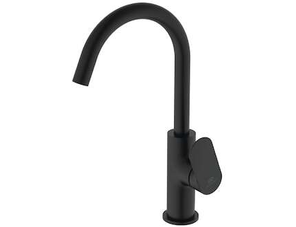 Ideal Standard Ceralife O - Umyvadlová baterie s otočným výtokem a výpustí Click-Clack, hedvábná černá BE016XG