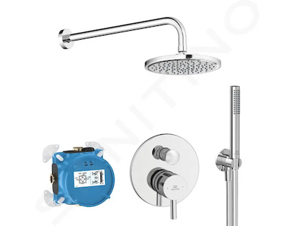 Ideal Standard CeraLine - Sprchový set s baterií pod omítku, s tělesem, průměr 20 cm, chrom BD193AA