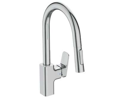 Ideal Standard CeraPlan - Dřezová baterie s výsuvnou sprškou, BlueStart, chrom BD338AA
